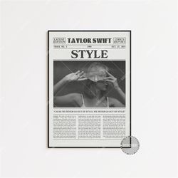 taylor swift retro newspaper print, style poster, style lyrics print, 1989 poster, taylor swift poster, home decor, lc3