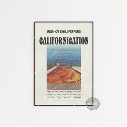 red hot chili peppers posters / californication poster, tracklist album cover poster, print wall art, custom poster, red