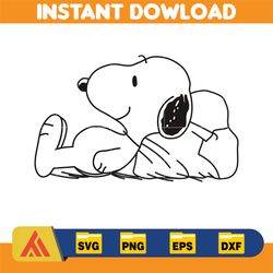 snoopy svg, peanuts svg, snoopy clipart, snoopy svg, snoopy printable, charlie brown svg, snoopy silhouette (113)