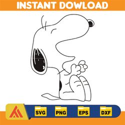 snoopy svg, peanuts svg, snoopy clipart, snoopy svg, snoopy printable, charlie brown svg, snoopy silhouette (118)