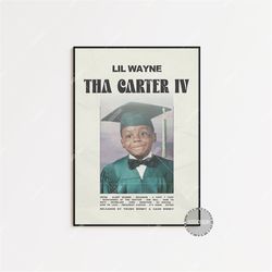 lil wayne posters / tha carter iv poster / album cover poster / poster print wall art / custom poster / home decor, lil