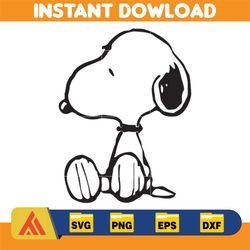 snoopy svg, peanuts svg, snoopy clipart, snoopy svg, snoopy printable, charlie brown svg, snoopy silhouette (125)