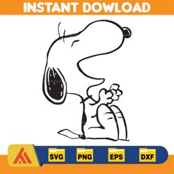 snoopy svg, peanuts svg, snoopy clipart, snoopy svg, snoopy printable, charlie brown svg, snoopy silhouette (126)