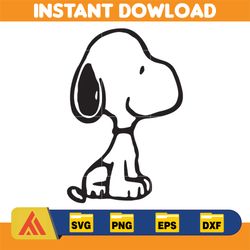 snoopy svg, peanuts svg, snoopy clipart, snoopy svg, snoopy printable, charlie brown svg, snoopy silhouette (134)