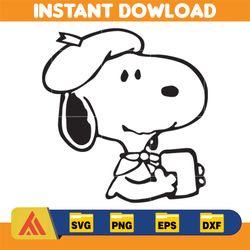 snoopy svg, peanuts svg, snoopy clipart, snoopy svg, snoopy printable, charlie brown svg, snoopy silhouette (135)