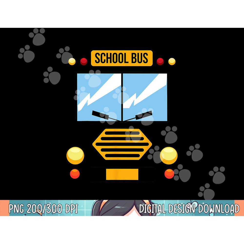 School Bus Costume Cool Easy Vehicle Halloween Gift png, sublimation.jpg