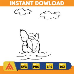 snoopy svg, peanuts svg, snoopy clipart, snoopy svg, snoopy printable, charlie brown svg, snoopy silhouette (152)
