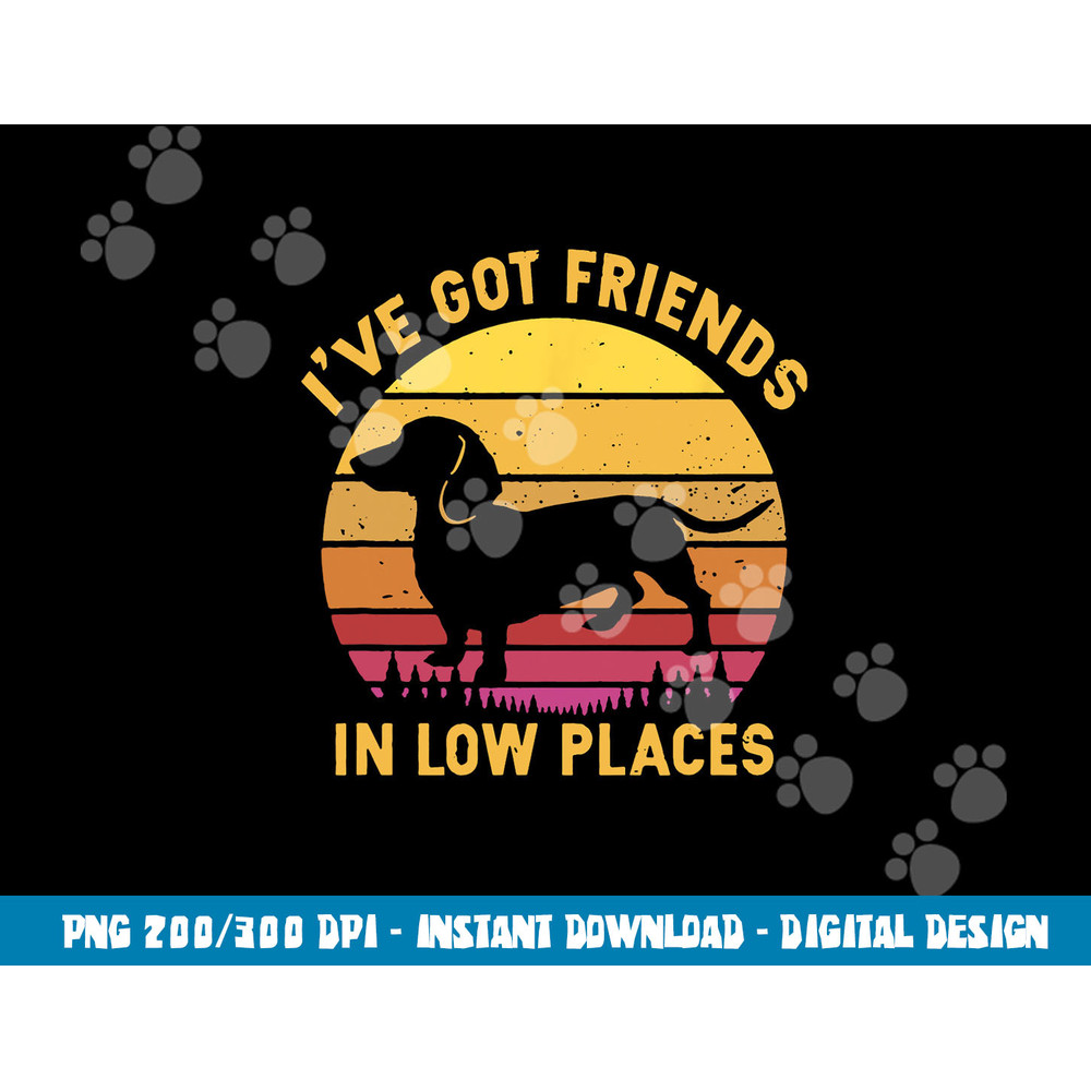 I ve got friends in low places funny dachshund apparel png, sublimation copy.jpg