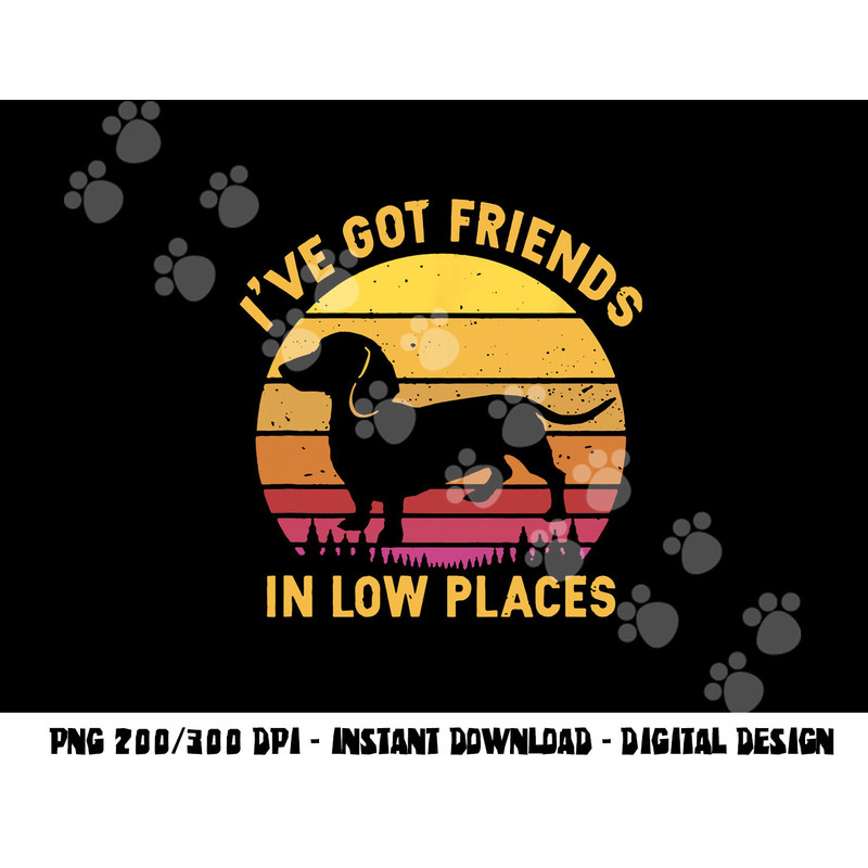 I ve got friends in low places funny dachshund apparel png, sublimation copy.jpg