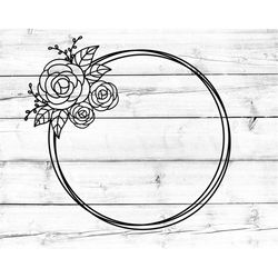 floral frame svg, wreath svg, rose flower svg, rose svg, rose floral svg, rose frame svg, flowers svg, flower bouquet sv