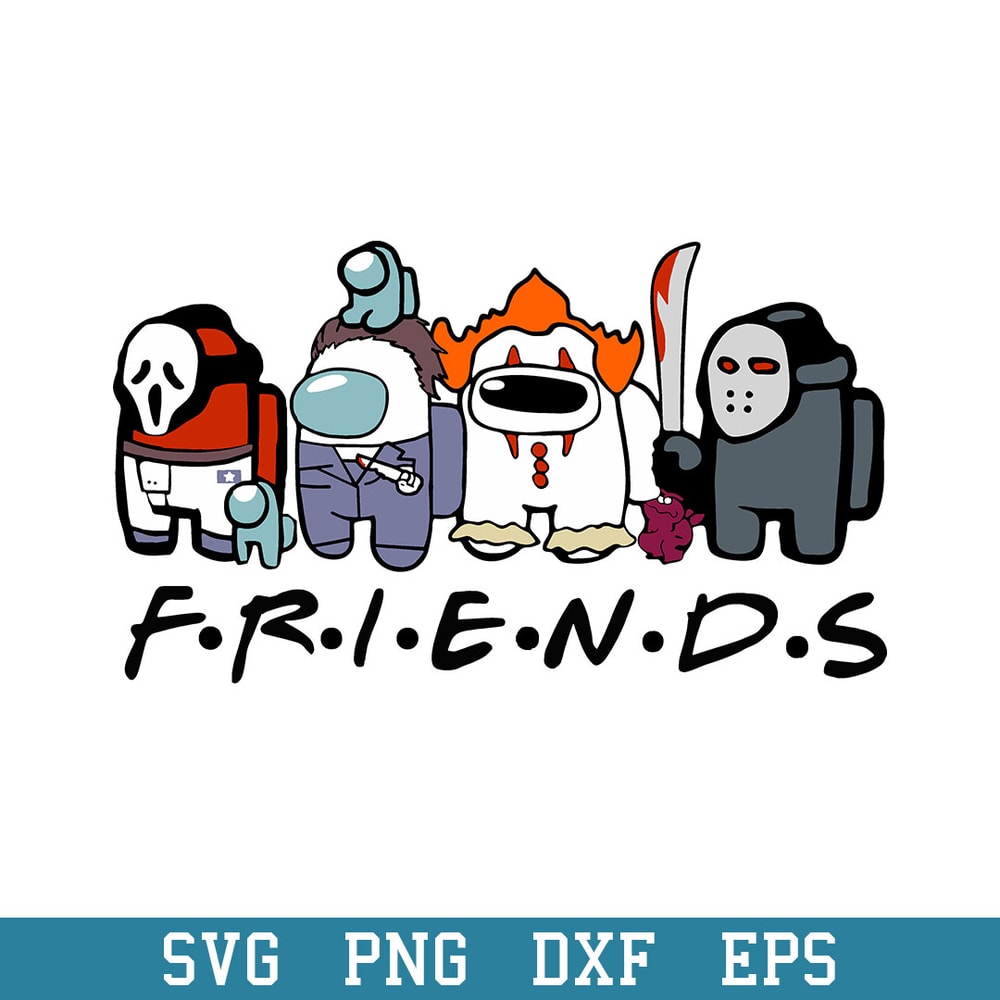 Among Us Horror Friends Svg, Horror Friends Svg, Halloween Svg, Png Dxf Eps Digital File.jpeg