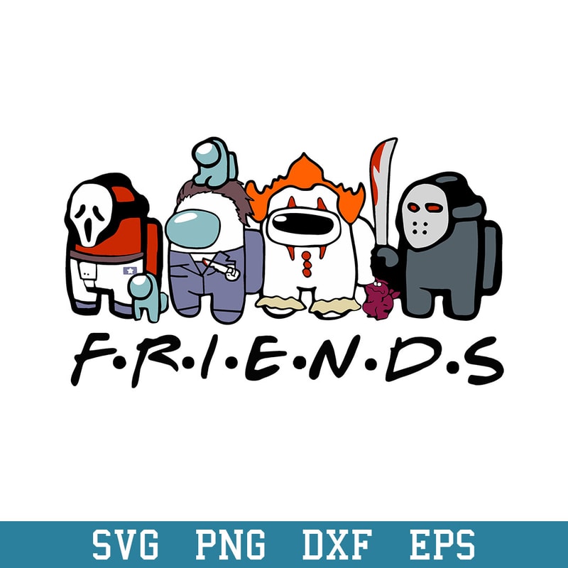 Among Us Horror Friends Svg, Horror Friends Svg, Halloween Svg, Png Dxf Eps Digital File.jpeg