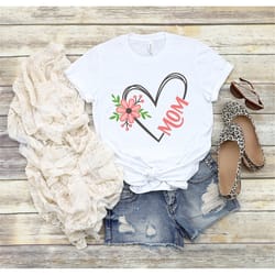 mom shirt, mom heart shirt, mothers day gift, custom shirt for mothers, mom t shirt, mommy tee, mom personalization gift