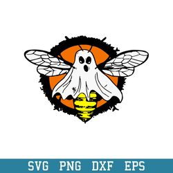 Boo Bee Ghost Spooky Svg, Halloween Svg, Png Dxf Eps Digital File