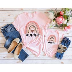 hearts mama shirt, hearts mini shirt, mama mini matching shirt, mama's girl shirt, mama mini heart rainbow shirt, mama s