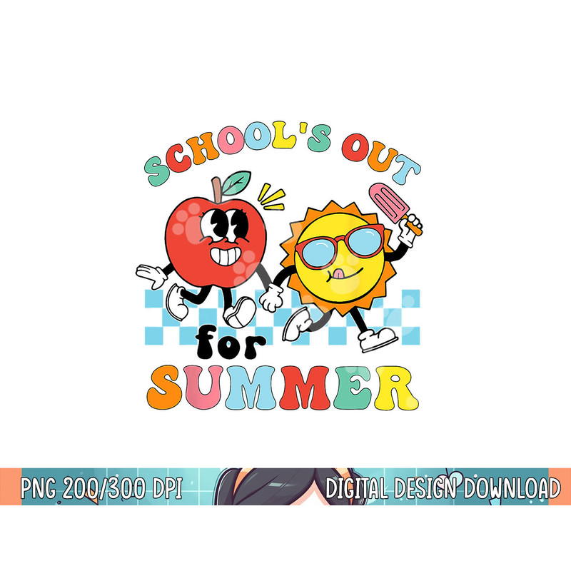 School s Out For Summer Graduation Teacher Kids Retro Groovy  png, sublimation.jpg