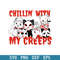 Chillin With My Creeps Cat Horror Killer Halloween Svg, Halloween Svg, Png Dxf Eps Digital File.jpeg