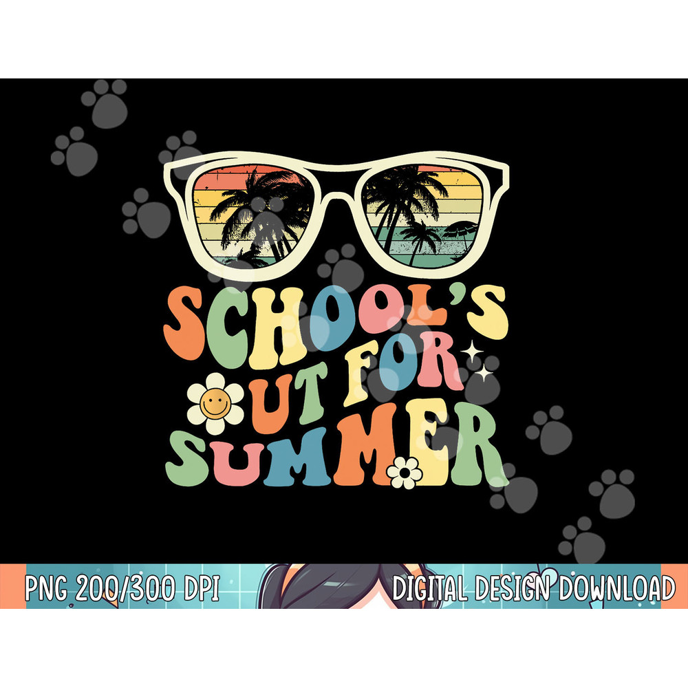 School s Out For Summer Graduation Teacher Sunglasses Retro png, sublimation.jpg