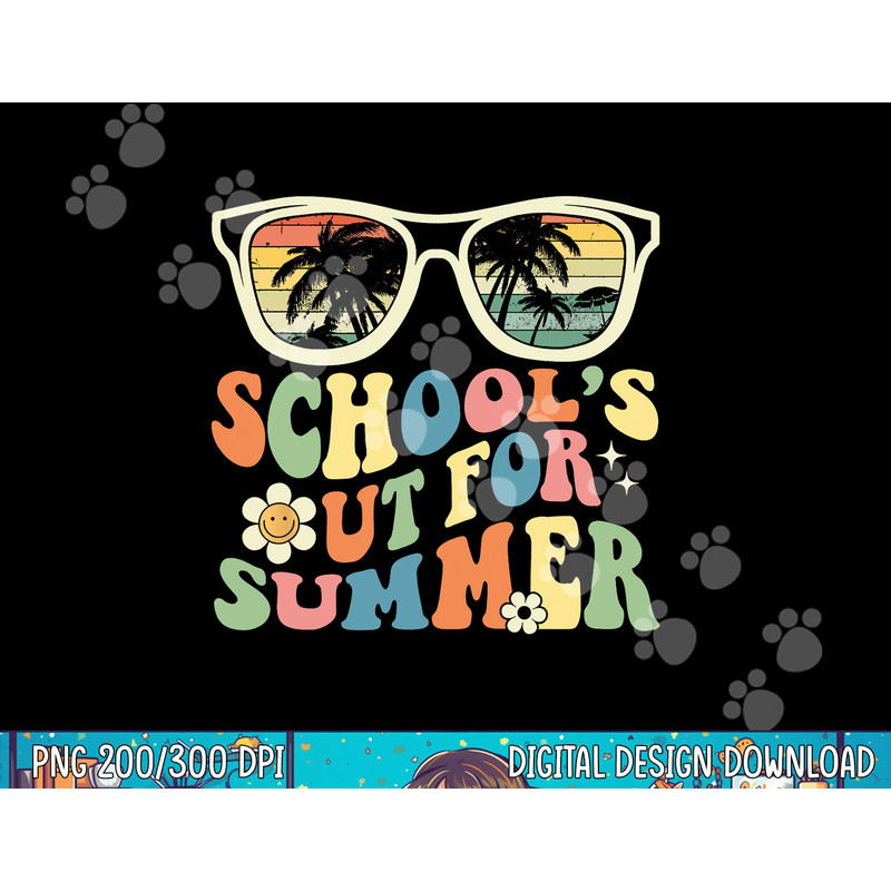 School s Out For Summer Graduation Teacher Sunglasses Retro png, sublimation copy.jpg