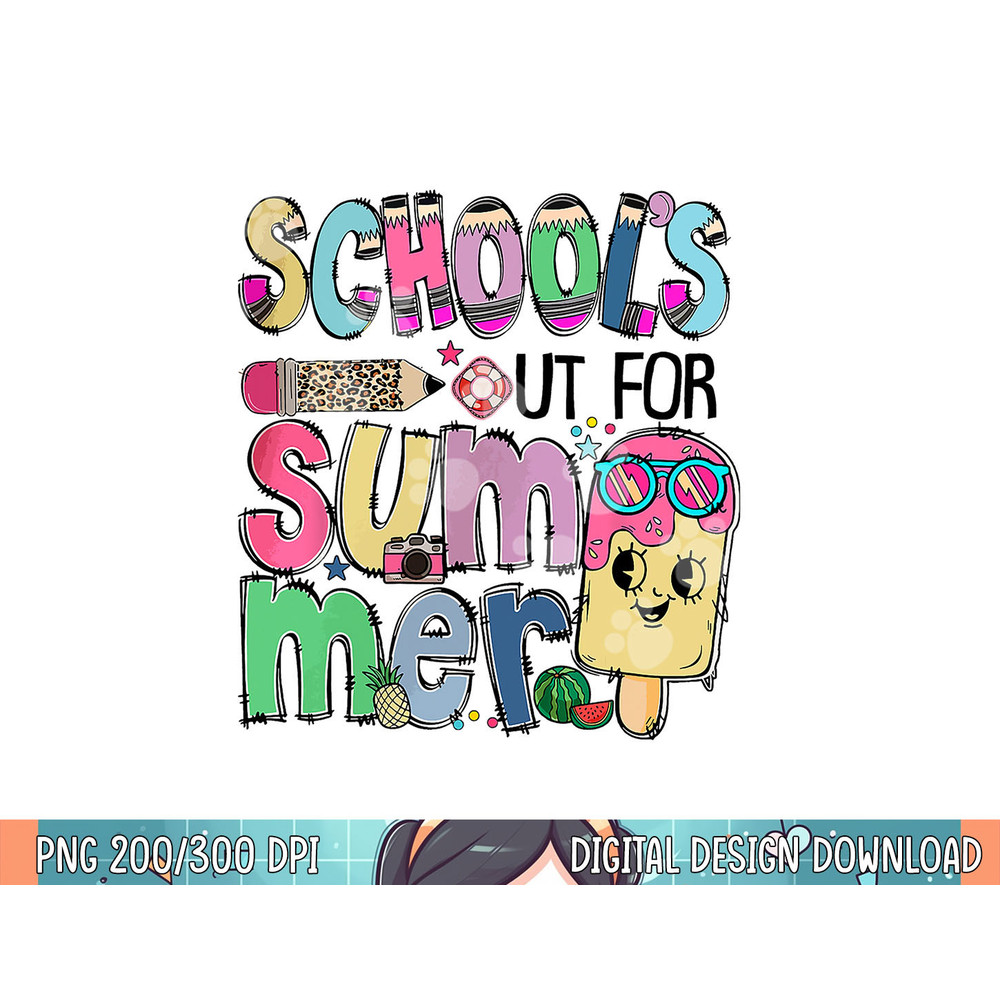 School s Out For Summer Teacher Boys Girls Summer Vacation png, sublimation.jpg