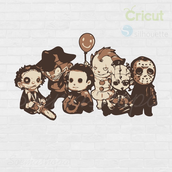 Scary A Roster Horror Movie Team SVG Printable and Compatible with Cricut a | Inspire ...