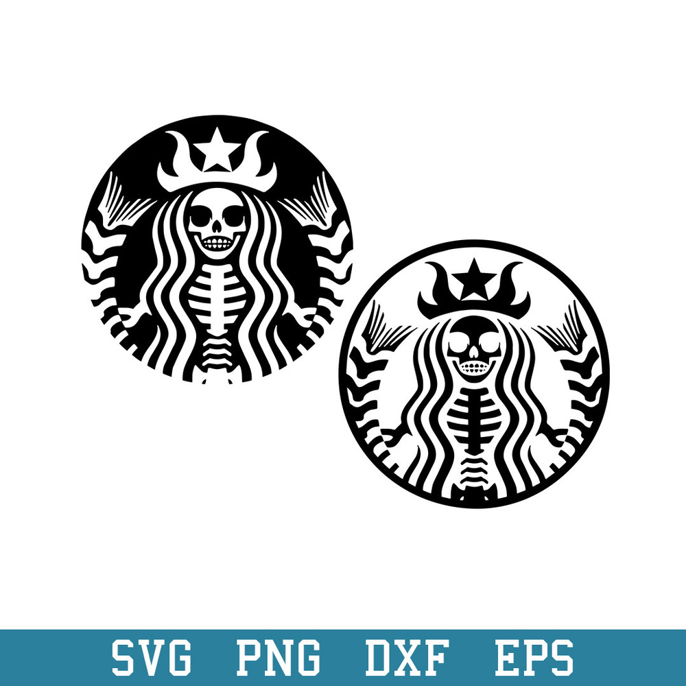 Halloween Starbucks Skeleton Witch Svg, Halloween Svg, Png Dxf Eps Digital File.jpeg