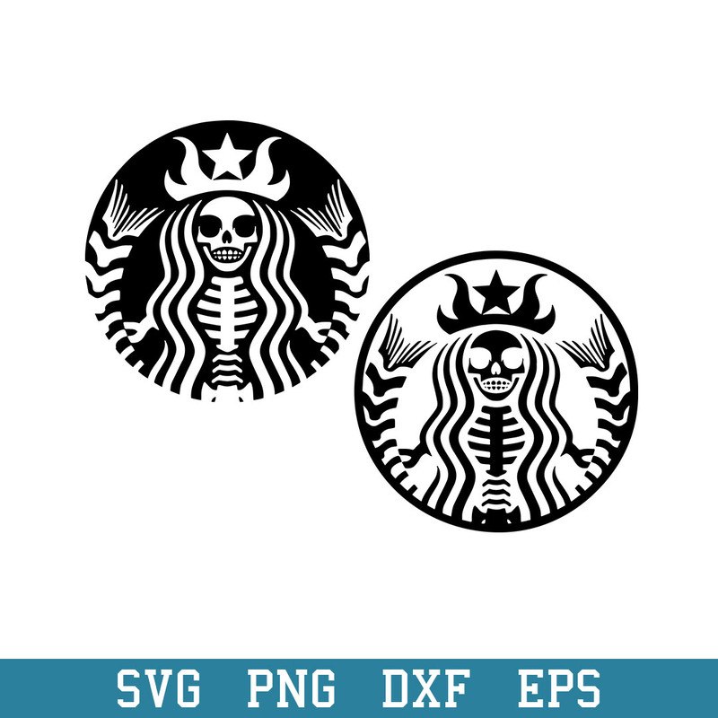 Halloween Starbucks Skeleton Witch Svg, Halloween Svg, Png Dxf Eps Digital File.jpeg