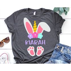 bunny unicorn svg, easter unicorn monogram, easter bunny svg, girl easter svg, cute unicorn face shirt svg cut files for