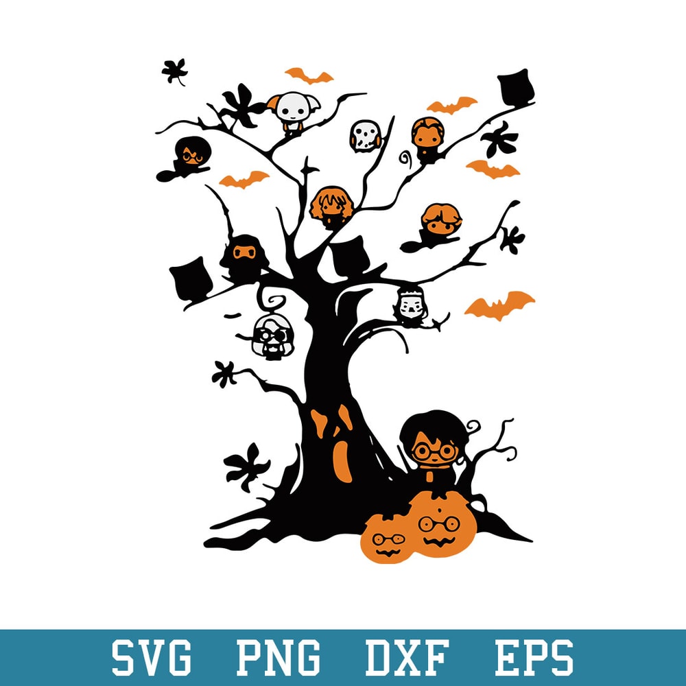 Harry Potter Chibi Halloween Svg, Halloween Svg, Png Dxf Eps Digital File.jpeg