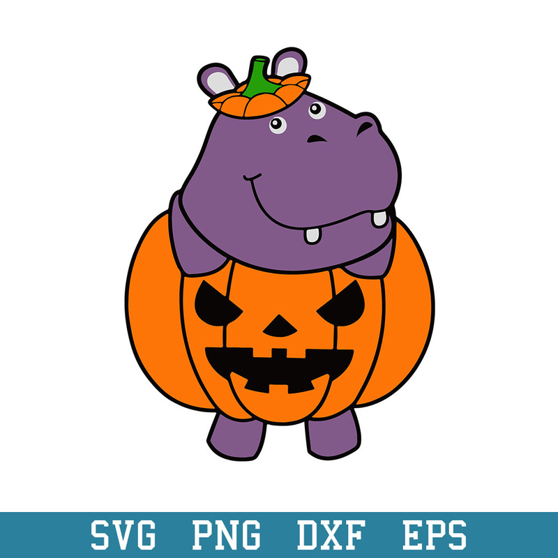 Hippopotamus Pumpkin Body Halloween Svg, Halloween Svg, Png Dxf Eps Digital File.jpeg