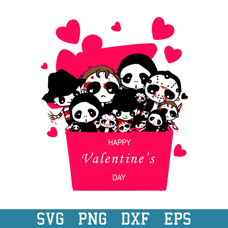 Horror Movie Chibi Valentine Box Svg, Get In Loser We_re Going Killing Svg, Horror Movie Characters Svg, Halloween Svg, Png Dxf Eps Digital File.jpeg