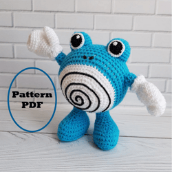 Amigurumi Pokemon PoliWag toy crochet pattern