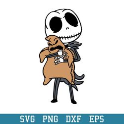 jack holding oogie boogie svg, halloween svg, png dxf eps digital file