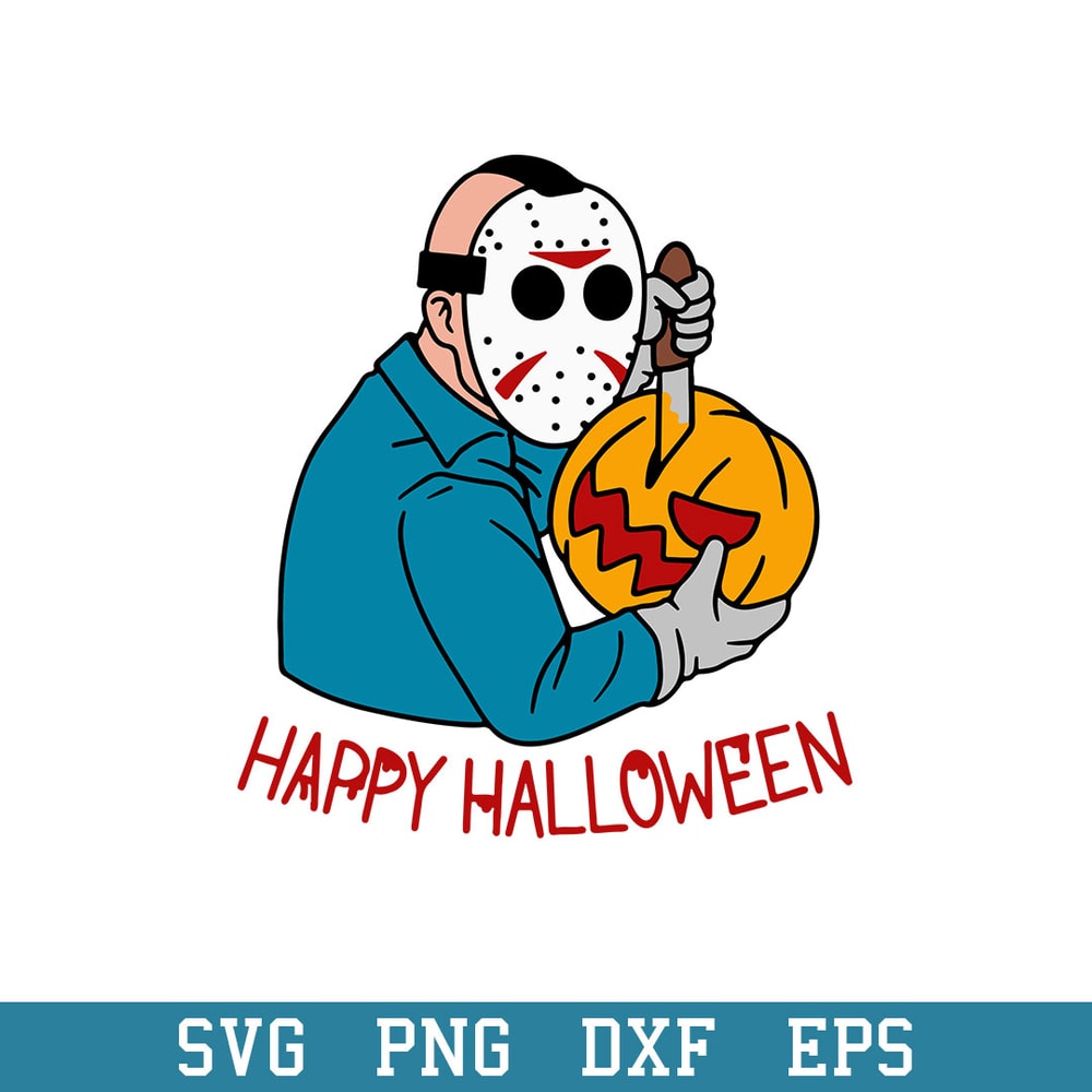 Jason Happy Halloween Svg, Horror Characters Svg, Halloween Svg, Png Dxf Eps Digital File.jpeg