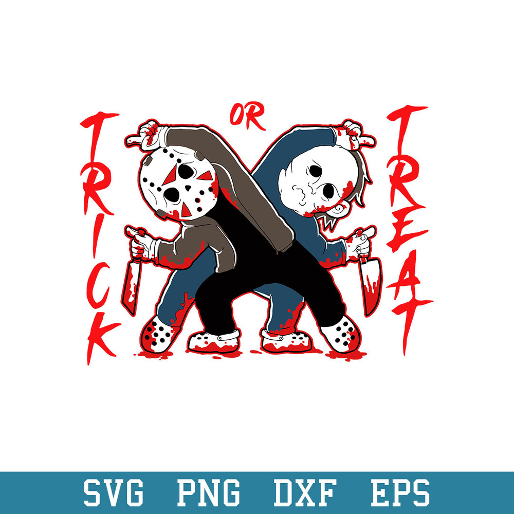 Jason Voorhees And Michael Myers Trick Or Treat, Halloween Svg, Png Dxf Eps Digital File.jpeg