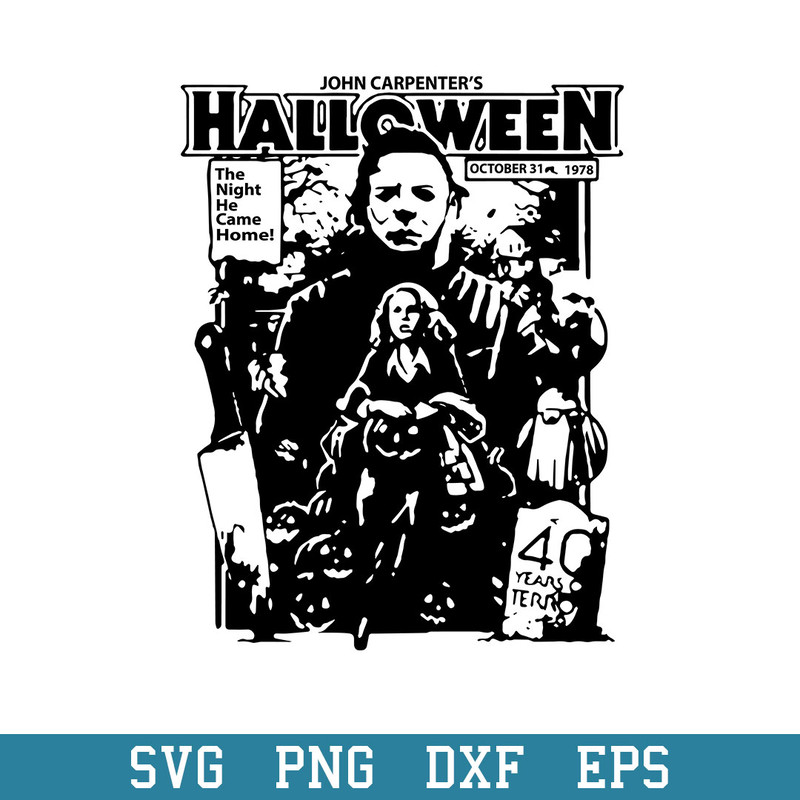 Michael Myers Halloween 1978 Horror Movie Svg, Halloween Svg, Png Dxf Eps Digital File.jpeg