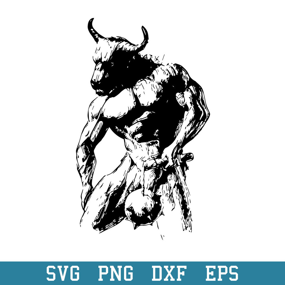 Minotaur Hunk Popular Halloween Svg, Halloween Svg, Png Dxf Eps Digital File.jpeg