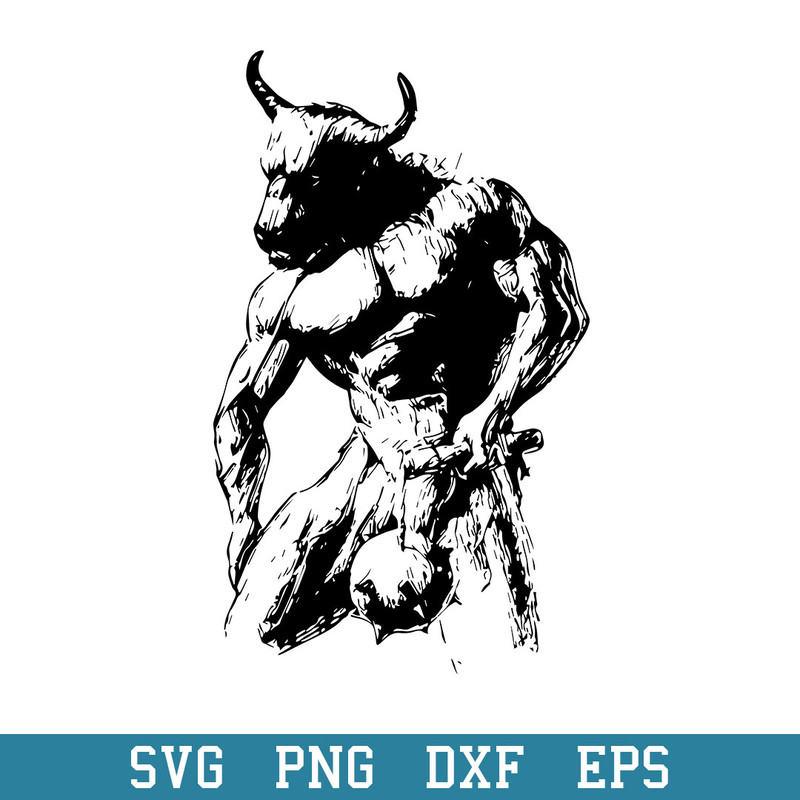 Minotaur Hunk Popular Halloween Svg, Halloween Svg, Png Dxf Eps Digital File.jpeg
