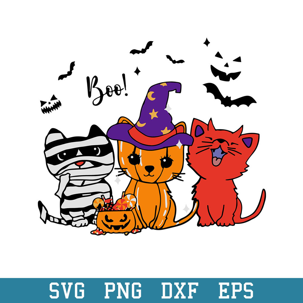 Mummy Witch Evil Cats Halloween Svg, Halloween Svg, Png Dxf Eps Digital File.jpeg