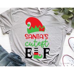 Girl Elf Svg, Santas Cutest Elf Svg, Kids Christmas Svg, Santas Elf Svg, Elf Hat Svg, Girl Christmas Shirt, Funny Svg fo