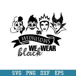 on wednesdays we wear black witches svg, halloween svg, png dxf eps digital file