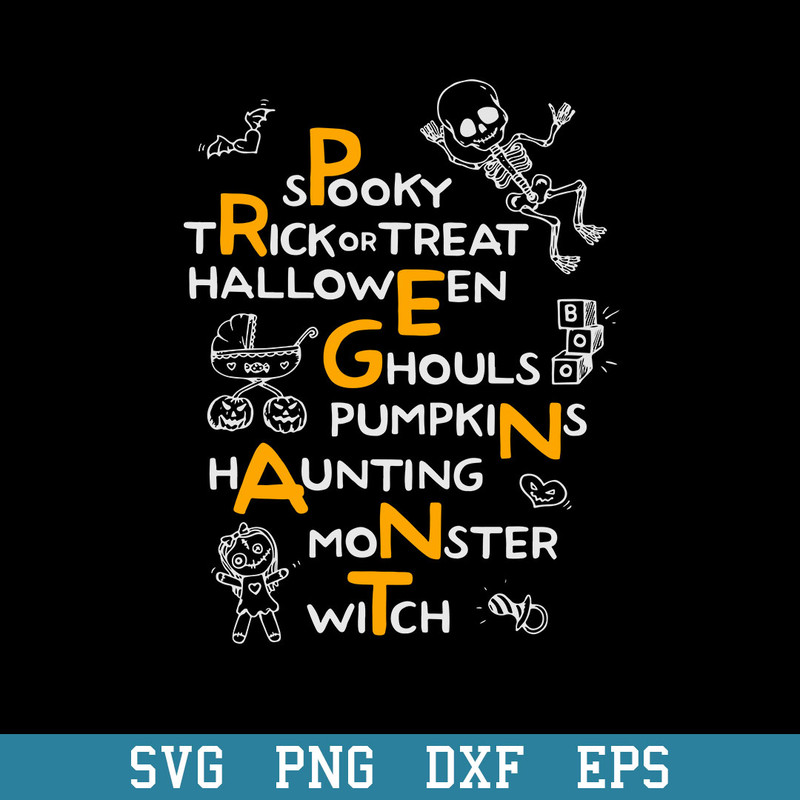 Pregnancy Announcement For Halloween Svg, Halloween Svg, Png Dxf Eps Digital File.jpeg