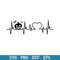 Pumpkin Heartbeat Halloween Svg, Halloween Svg, Png Dxf Eps Digital File.jpeg