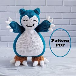 amigurumi pokemon snorlax toy crochet pattern