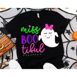 cute halloween svg, boo tiful bootiful svg, girl halloween ghost svg, boo squad svg, kids shirt svg files for cricut & s