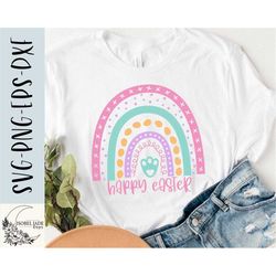 happy easter svg design - easter rainbow svg file for cricut - rainbow svg - kids easter shirt digital download