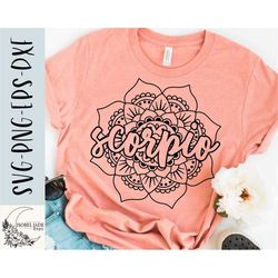 scorpio svg, scorpio svg, horoscope svg, zodiac svg, scorpion star sign svg, mandala svg, dxf, eps, dxf, instant downloa