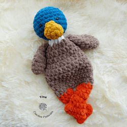 Duck CROCHET PATTERN | Duck Plush Snuggler | Crochet Duck | Duck Amigurumi | Stuffy | Duck Lovey