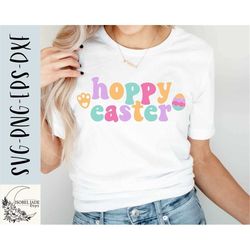 hoppy easter svg design - easter shirt svg file for cricut - happy easter svg - kids easter shirt digital download