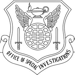 office of special investigations vector file black white vector outline or line art file